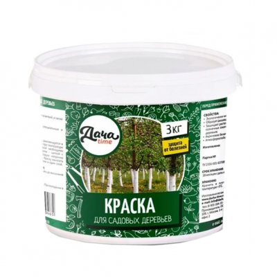Краска 3кг для садовых деревьев акриловая Дача тайм